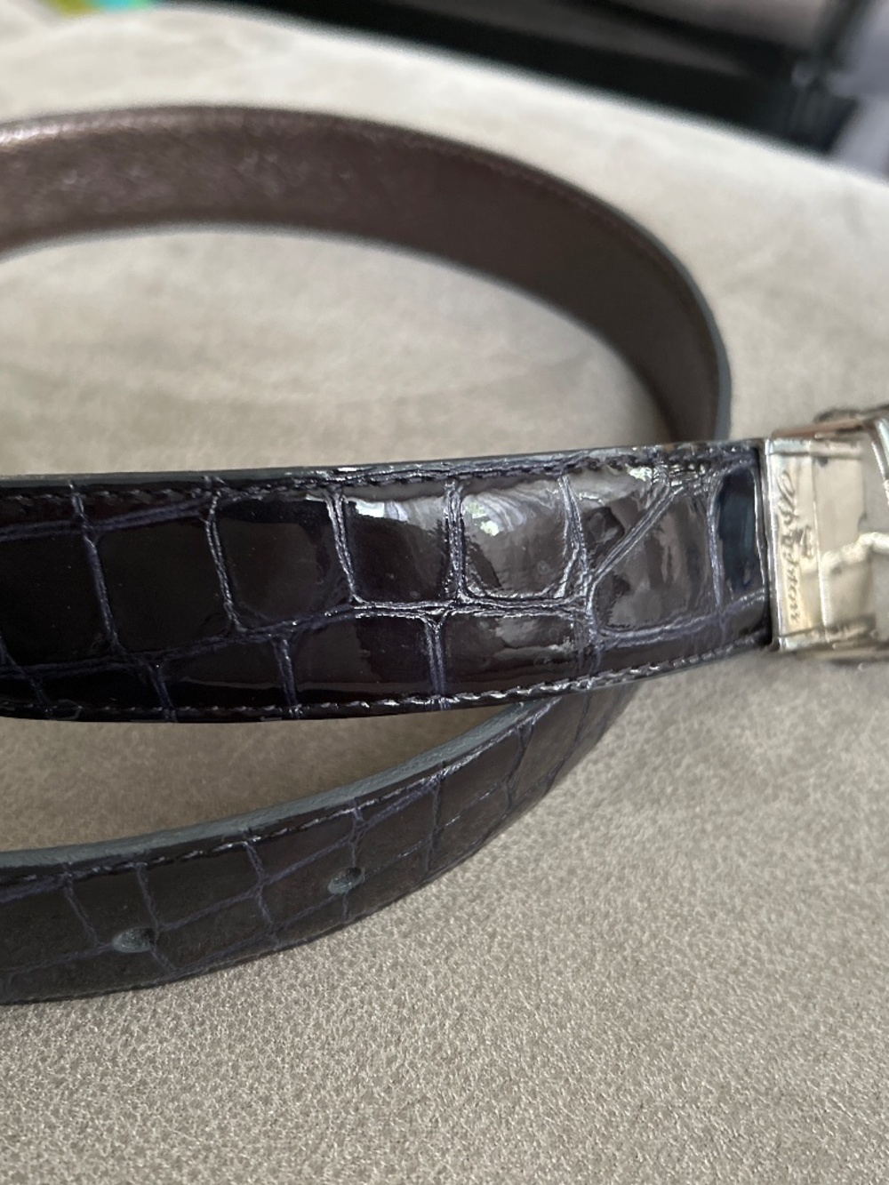 Brighton belt croc design 32